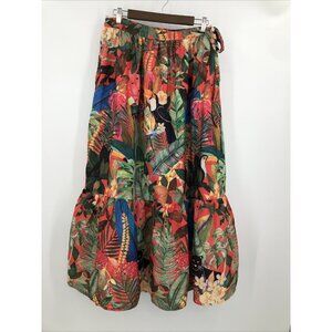 Rachel Zoe Maxi Skirt Women Large Tropical Costal Chic Boho Chic Vacation Style